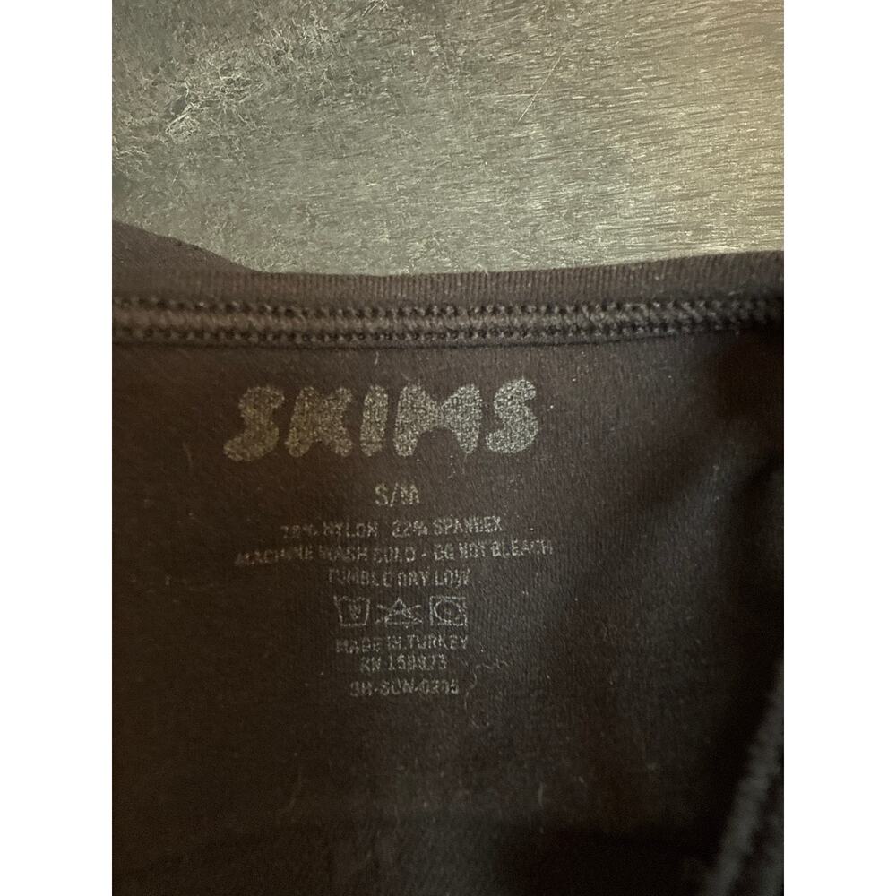 SKIMS Spaghetti Strap Bralette Black Women's S/M Adjustable Wireless Loungewear - Picture 3 of 3
